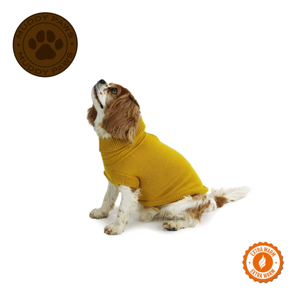 Ancol Cable Knit Dog Jumper Dog Apparel Ancol XS Mustard 