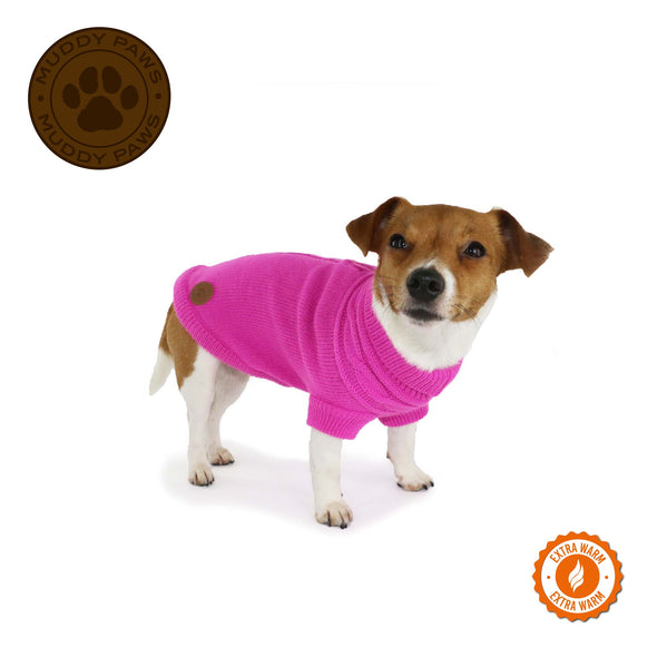 Ancol Cable Knit Dog Jumper Dog Apparel Ancol XS Pink 