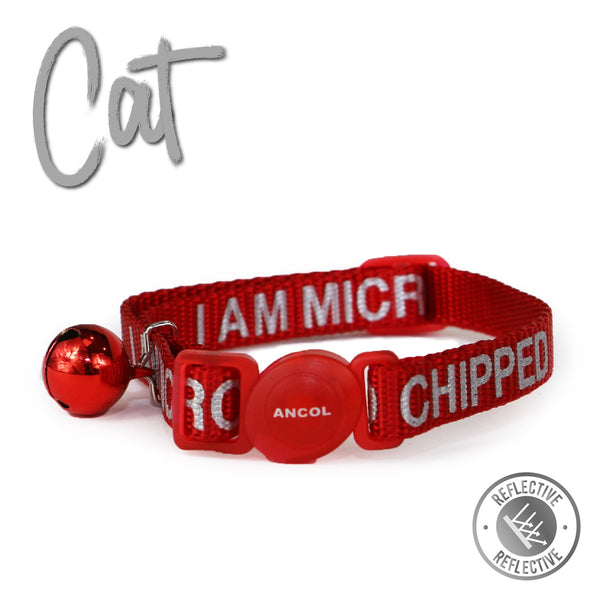 Ancol I Am Microchipped Cat Collar Pet Collars & Harnesses Ancol 