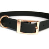 BioThane Waterproof Dog Collars collar Travfurler Ltd Medium Black (BL520) Stainless Steel