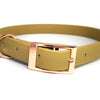 BioThane Waterproof Dog Collars collar Travfurler Ltd Small Olive Drab (OD521) Stainless Steel