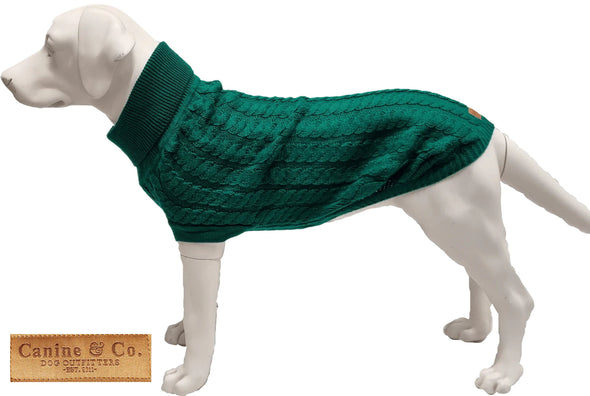 Canine & Co The Rascal Dog Jumper Dog Apparel Canine & Co Green (NEW) SD 1 