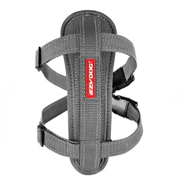 EzyDog Chest Plate Harness For Dogs + Seat Belt Loop Dog Harness Ezy Dog XXS Grey (NEW) 