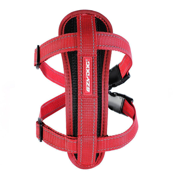EzyDog Chest Plate Harness For Dogs + Seat Belt Loop Dog Harness Ezy Dog XXS Red 