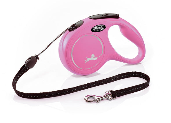 Flexi Retractable New Classic Pet Leash 3-8 M Retractable Leash Flexi XS (3 Meter) Pink Cord