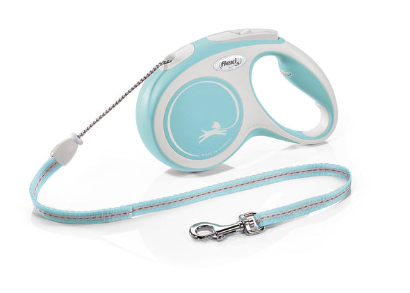 Flexi Retractable New Comfort Pet Leash 3-8 M Retractable Leash Flexi XS (3 Meter) Light Blue Cord