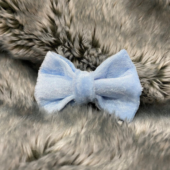 Handmade Velvet Cat & Dog Bow Tie for Collars Travfurler Ltd Small Baby Blue 