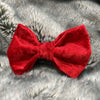 Handmade Velvet Cat & Dog Bow Tie for Collars Travfurler Ltd Small Brick Red 