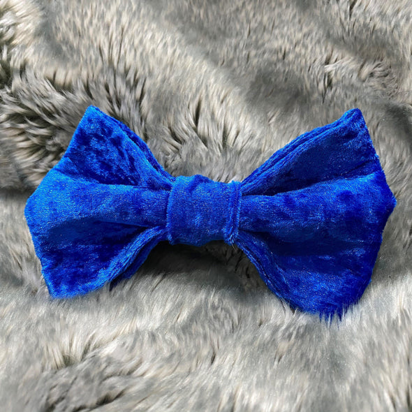 Handmade Velvet Cat & Dog Bow Tie for Collars Travfurler Ltd Small Royal Blue 