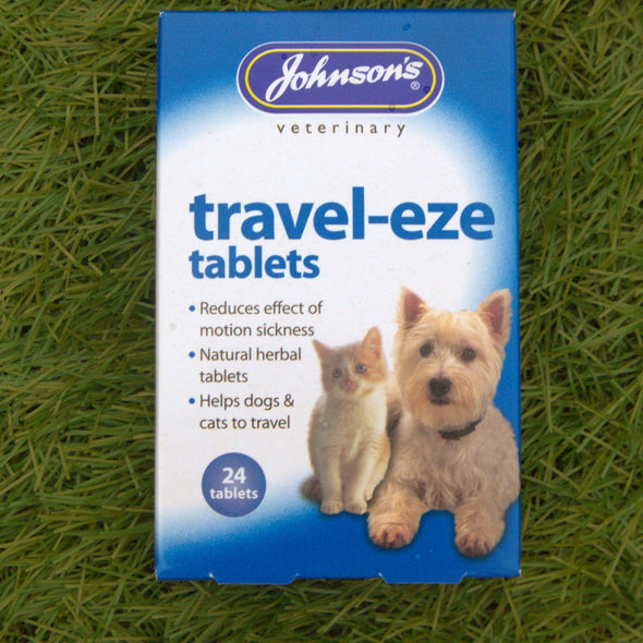 Herbal Travel Sickness Tablets for Dogs & Cats - Travel-eze Calming Treats Johnsons 