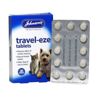Herbal Travel Sickness Tablets for Dogs & Cats - Travel-eze Calming Treats Johnsons 