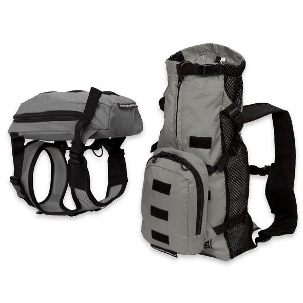K9 Sport Sack Walk-On With Harness & Storage Pet Carriers & Crates K9 Sport Sack Extra Small Shark Skin Gray 