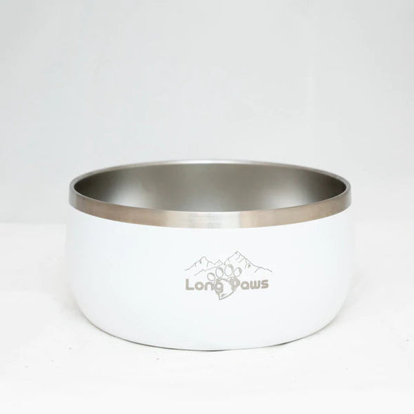 Long Paws Lunar Dog Bowl Pet Bowls, Feeders & Waterers Long Paws White 
