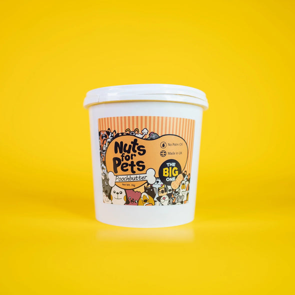 Nuts For Pets Poochbutter Dog Peanut Butter (The Original & BIG One) Dog Treats Nuts For Pets The BIG one Tub (1kg) 