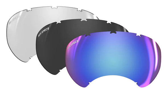 Original Rex Specs Replacement Lenses (OG ONLY) Ski & Snowboard Goggle Accessories RexSpecs Medium Multi Pack - 1 Clear 1 Smoke 1 Blue Mirror 
