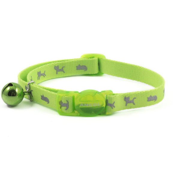 Reflective High-Visibility Cat or Kitten Collars Collar Ancol Kitten Neon Green 