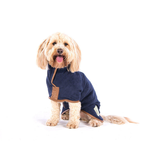 Ruff and Tumble Country Pet Drying Coat Drying Coat Ruff and Tumble XS French Navy Travfurler