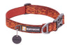 Ruffwear Flat Out Dog Collar Pet Collars & Harnesses Ruffwear 11"-14" (28 - 36 mm) Ember Distortion 