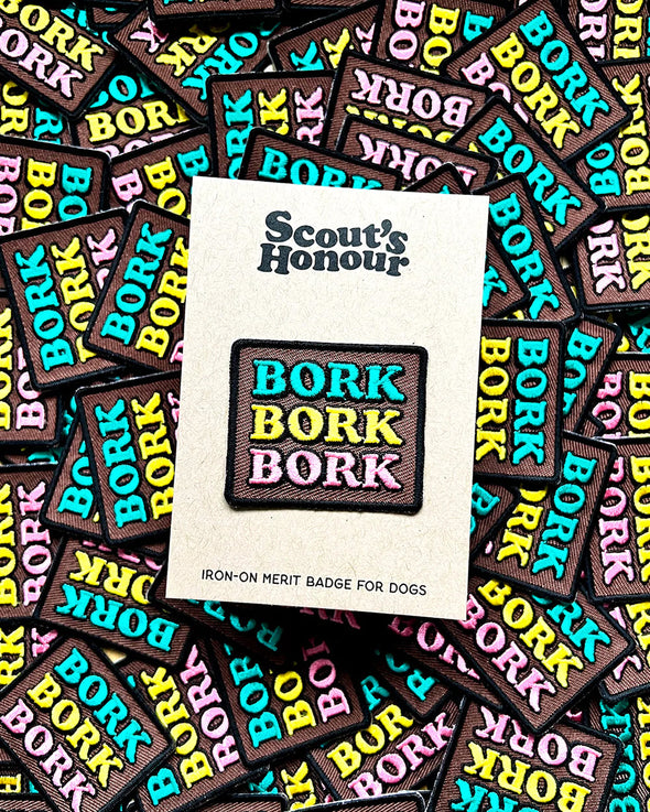 Scouts Honour Iron On Patches For Dogs Appliques & Patches Scouts Honour Bork (New) 