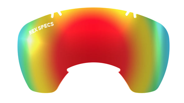 Small-Wide Rex Specs Replacement Lenses (Original) Ski & Snowboard Goggle Accessories RexSpecs Small-Wide (Original) Red Mirror - Single (Limited Edition) 