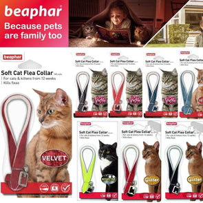 Soft Cat and Kitten Flea Collar - Beaphar Cat Collar Beaphar Velvet - Red 