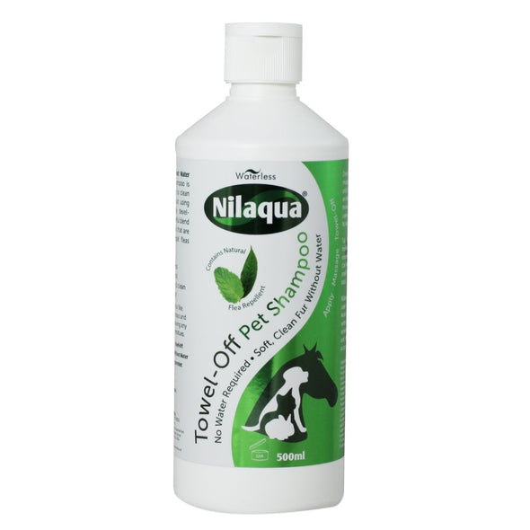 Towel-off Flea Repellent Pet Shampoo - Waterless Shampoo Nilaqua 500ml 